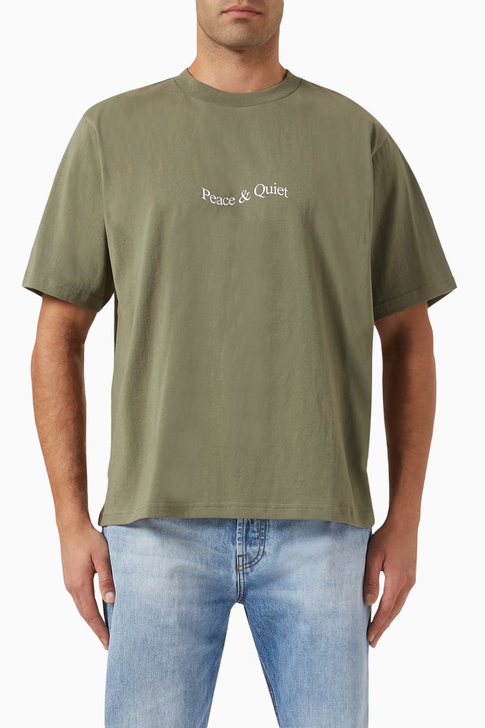 

Wordmark Logo T-shirt in Cotton Jersey, Green