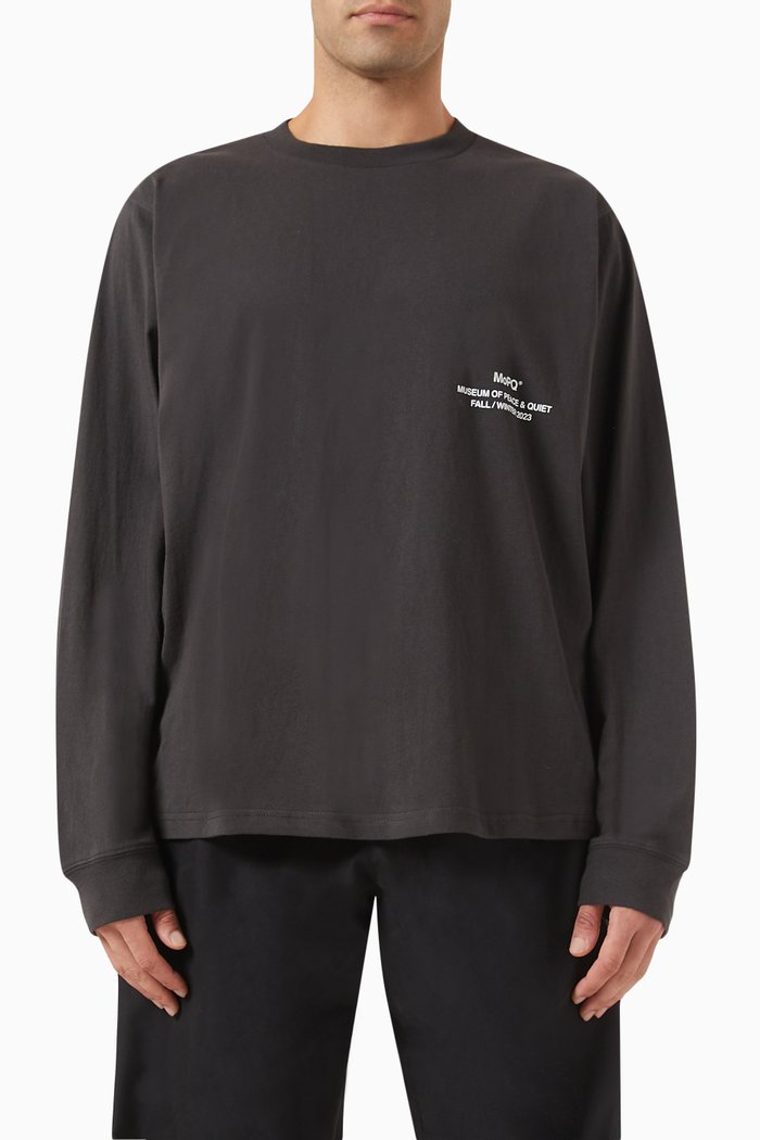 

MoPQ Logo T-shirt in Cotton Jersey, Black