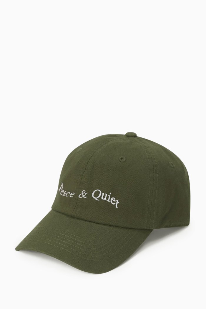 

Wordmark Dad Hat in Cotton, Green