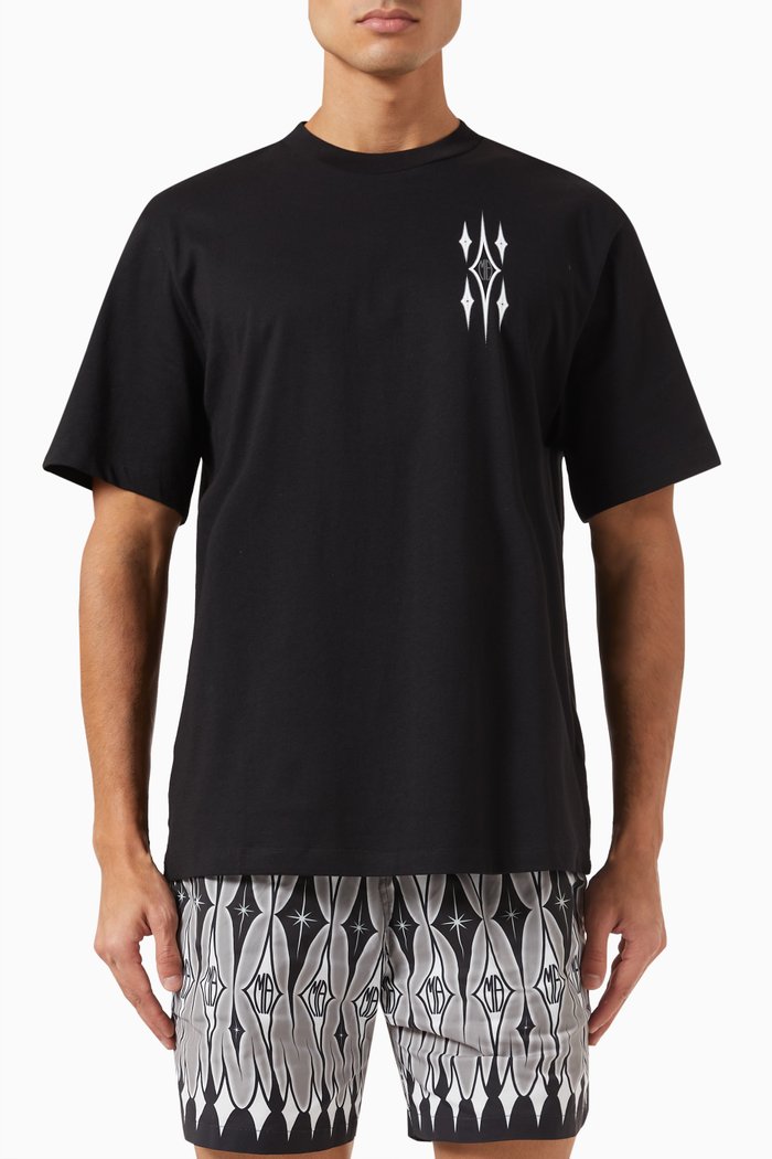 

Argyle Monogram T-shirt in Cotton Jersey, Black