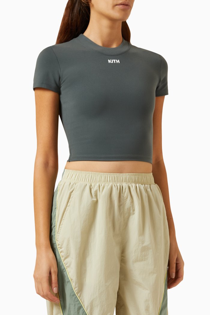 

Mulberry II Active Cropped T-shirt in Jersey, Grey