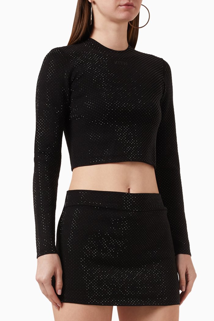 

Mulberry Studded T-shirt in Knit, Black