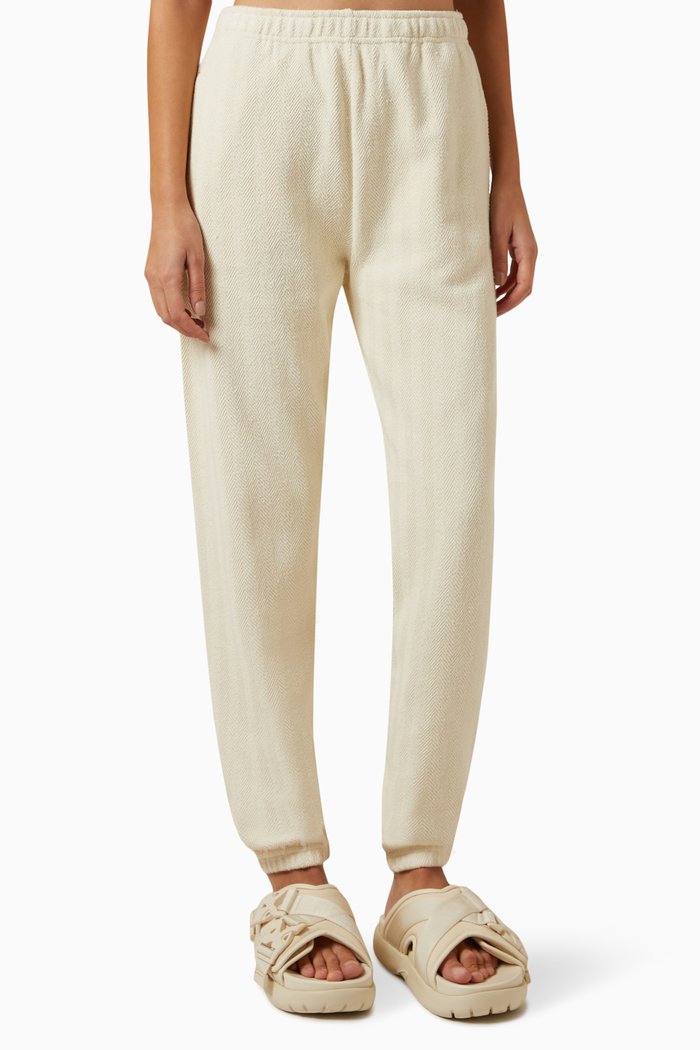 

Shain III Sweatpants in Herringbone Cotton-terry, Neutral