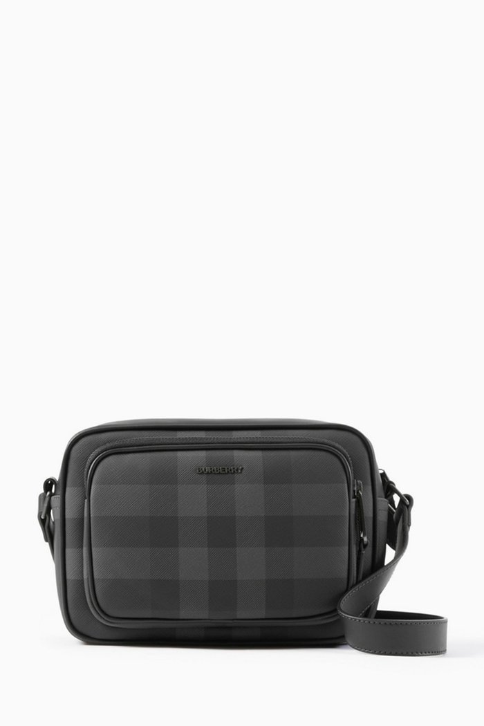 

Paddy Giant Camera Bag in Check Canvas, Grey