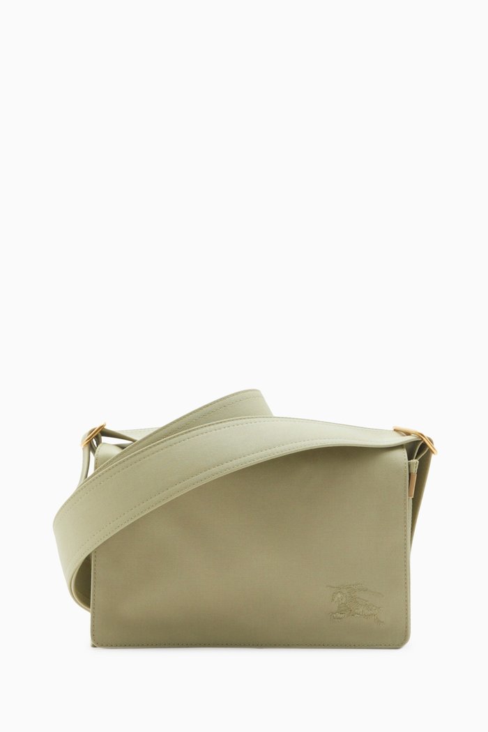 

Trench Crossbody Bag in Cotton Blend, Neutral