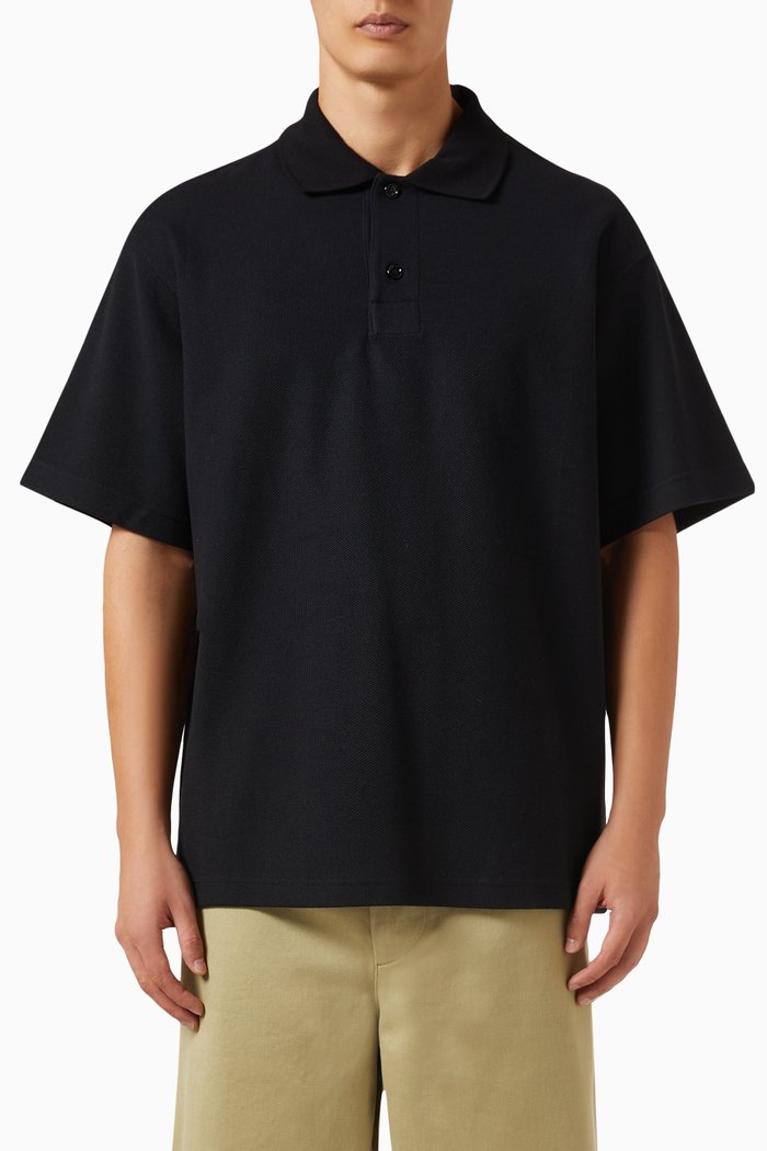 

Polo Shirt in Cotton Piqué, Black