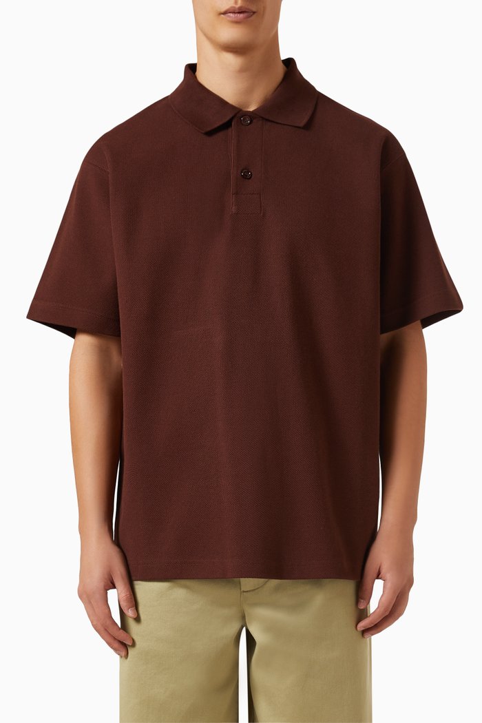 

Polo Shirt in Cotton Piqué, Brown