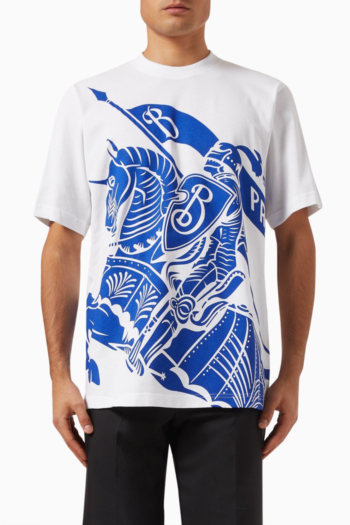 

Equestrian Knight-print T-shirt in Cotton, Multicolour