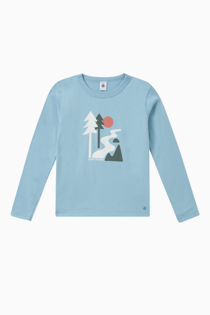 

Graphic Logo T-shirt in Cotton, Blue