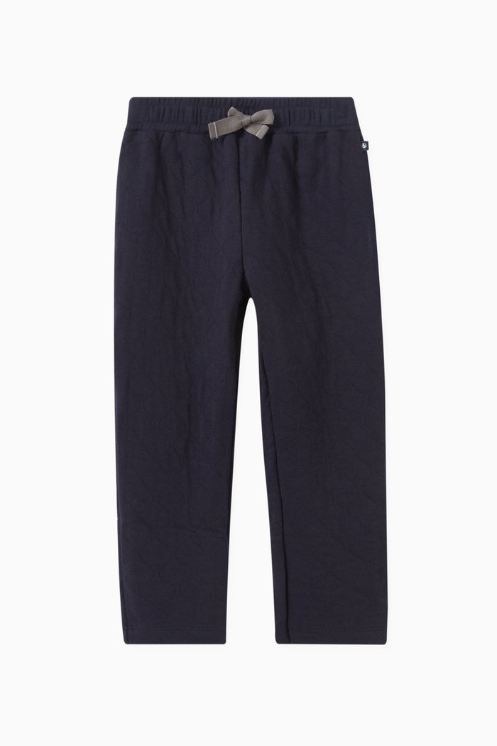 

Quilted Trousers in Cotton Blend, Blue