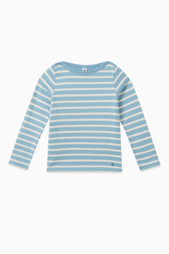 

Striped Breton Top in Cotton, Multicolour