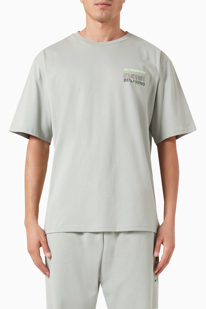 

Relaxed Graphic-print T-shirt in Cotton-jersey, Grey
