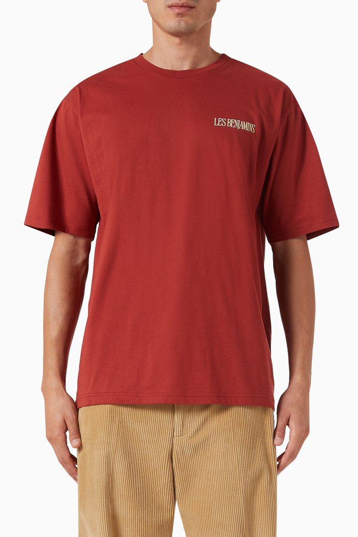 Graphic-print T-shirt in Cotton-jersey, Red
