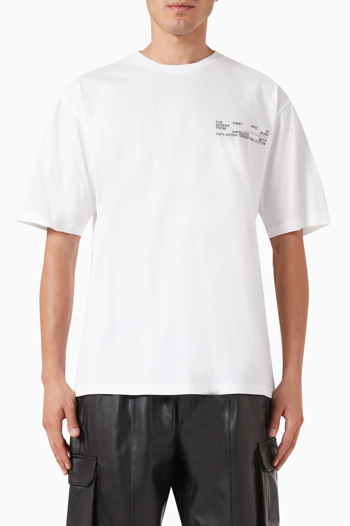Graphic-print T-shirt in Cotton-jersey, White