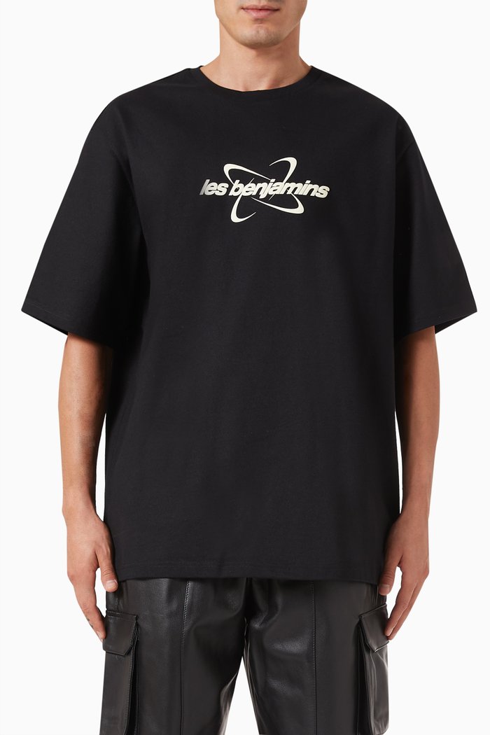 

Oversized Graphic-print T-shirt in Cotton-jersey, Black