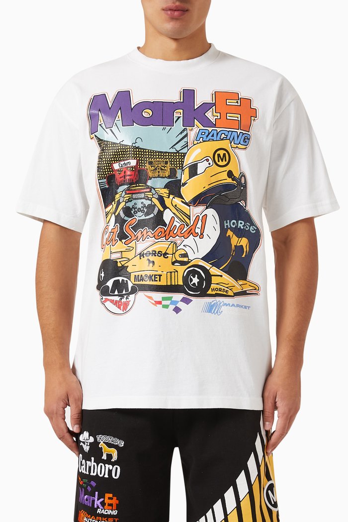 

Express Racing T-shirt in Cotton-jersey, White