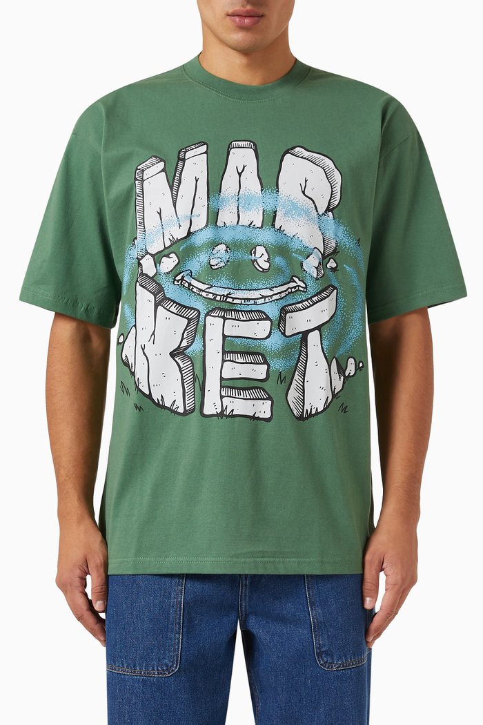 

Smiley Portal T-shirt in Cotton-jersey, Green