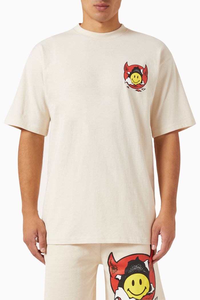 

Smiley Inner Peace T-shirt in Cotton-jersey, Neutral