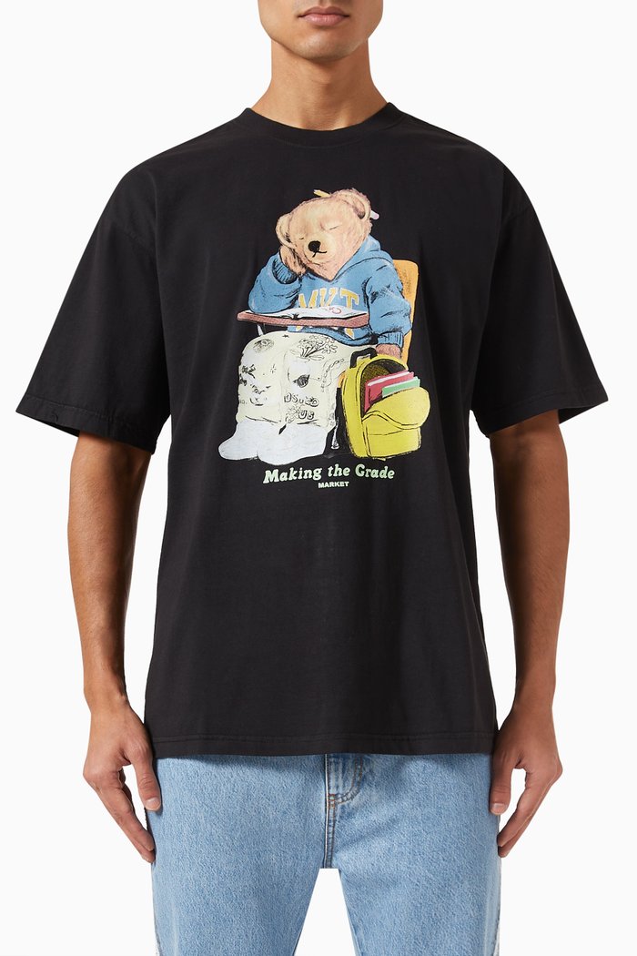 

Making the Grade Bear T-shirt in Cotton-jersey, Black