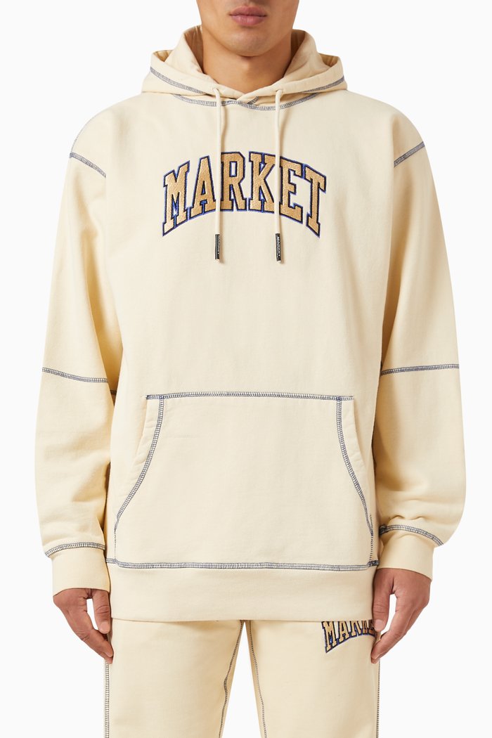

Triple Stitch Hoodie in Cotton-fleece, Neutral