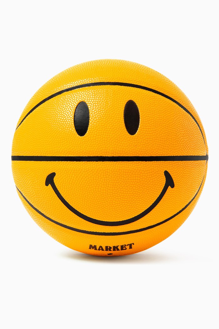 Smiley Basketball in Rubber, Yellow