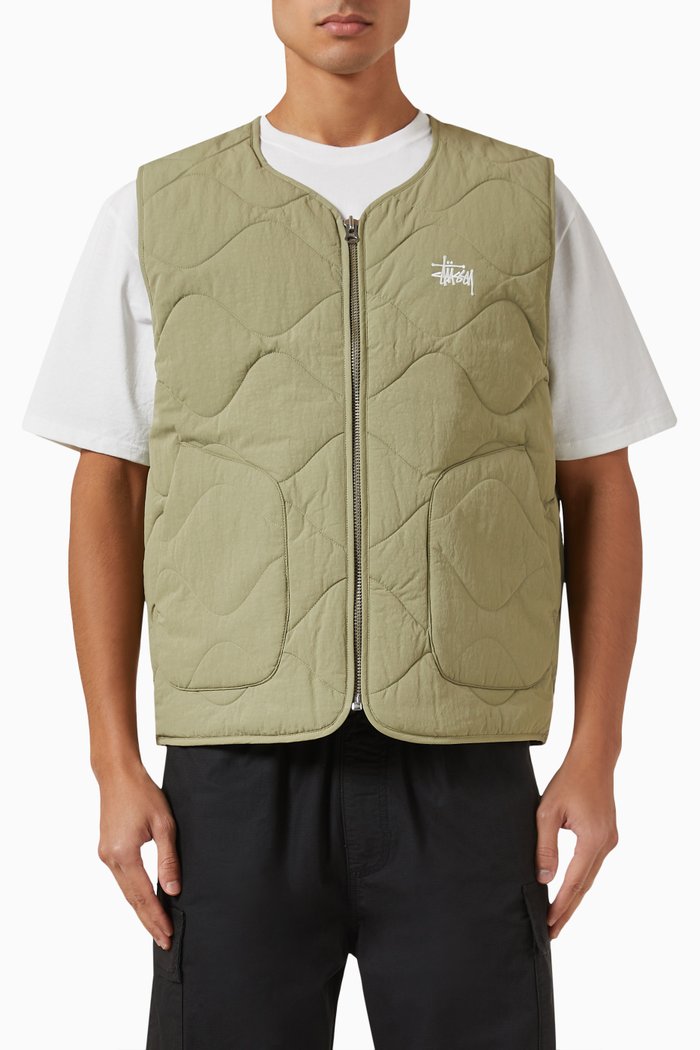 

Liner Vest in Recycled Nylon, Neutral