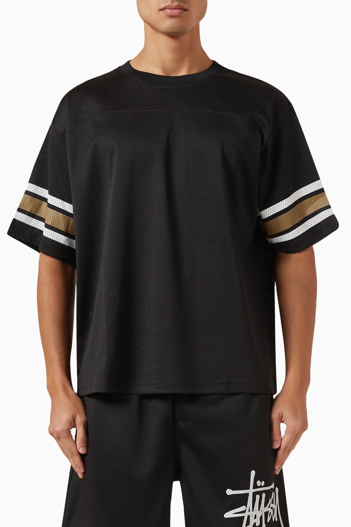 

Surman Football Jersey T-shirt in Mesh, Black