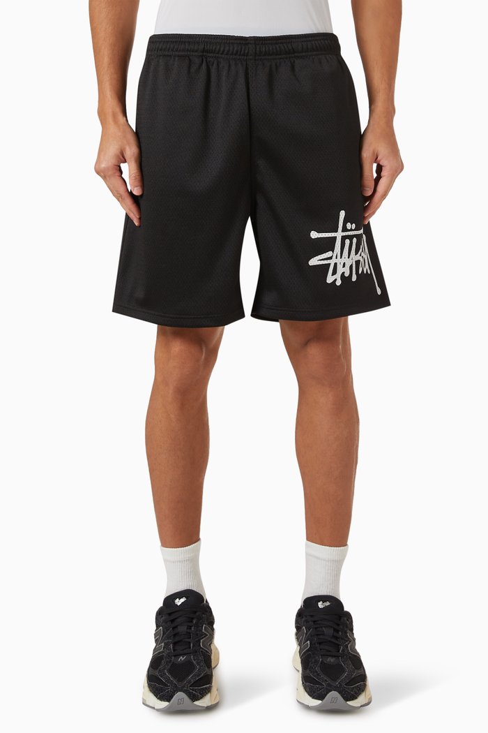 

Big Basic Logo Shorts in Mesh, Black