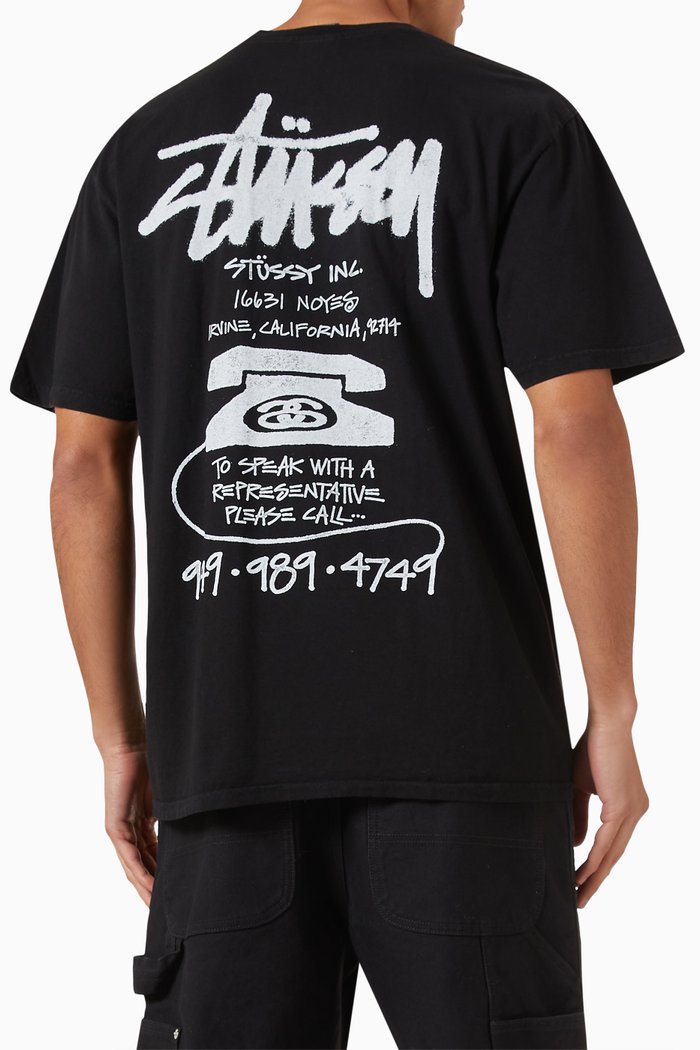 

Old Phone Logo T-shirt in Cotton, Black