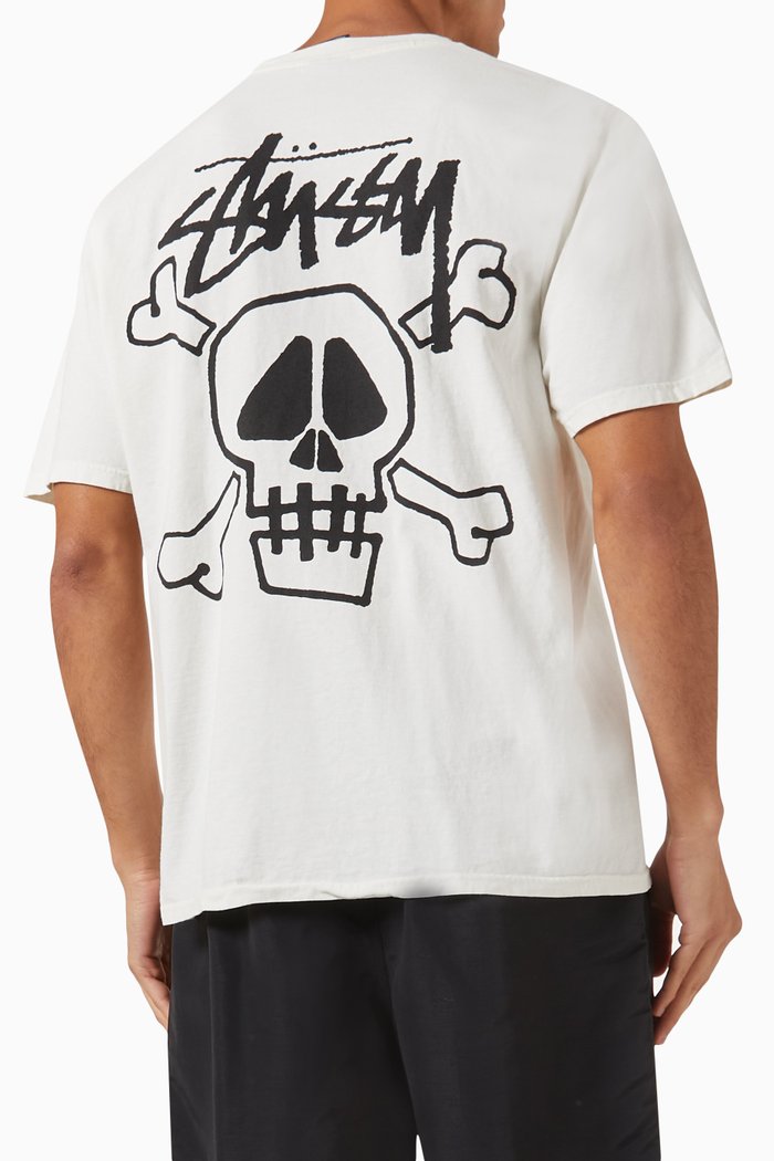 

Skull & Bones Logo T-shirt in Cotton, White