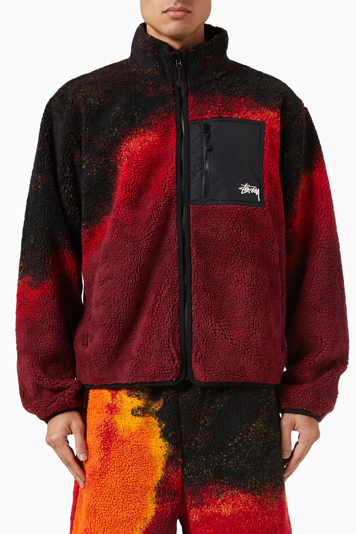 

Reversible Jacket in Sherpa Fleece & Nylon, Multicolour