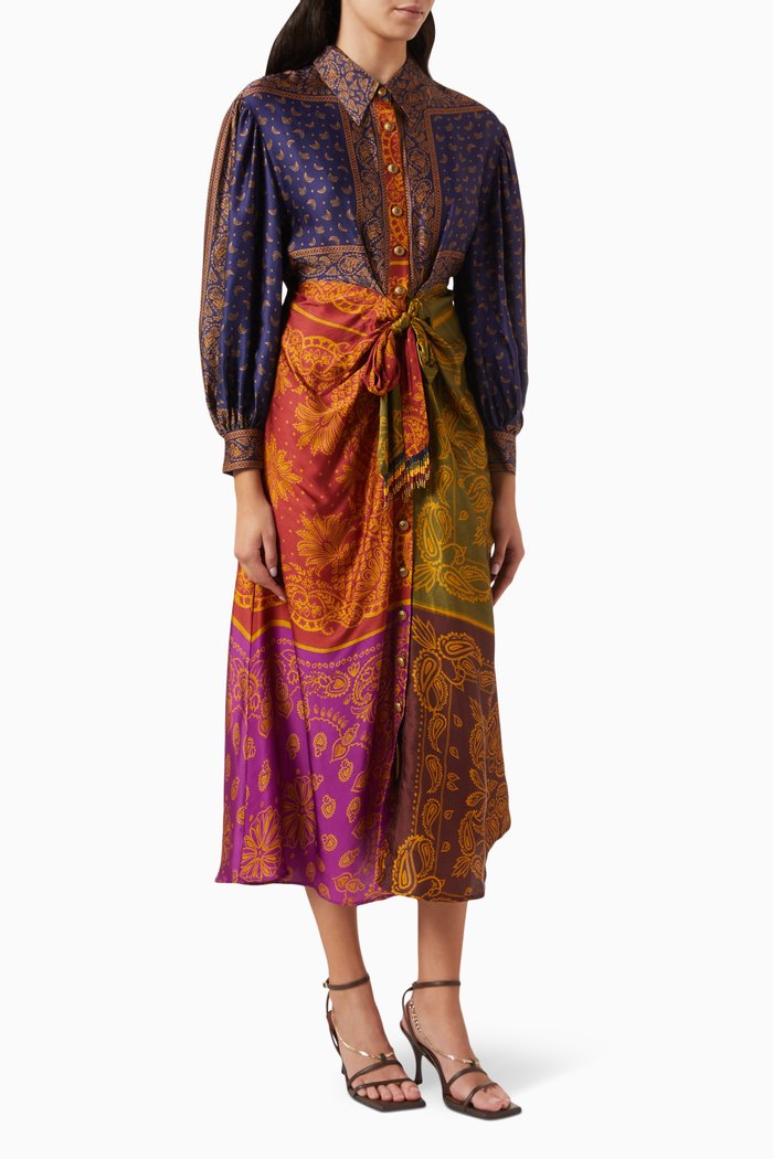 

Bandana Dream Midi Shirt Dress, Multicolour