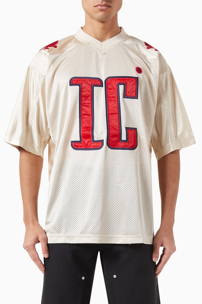 

Logo Football Shirt in Mesh, Neutral
