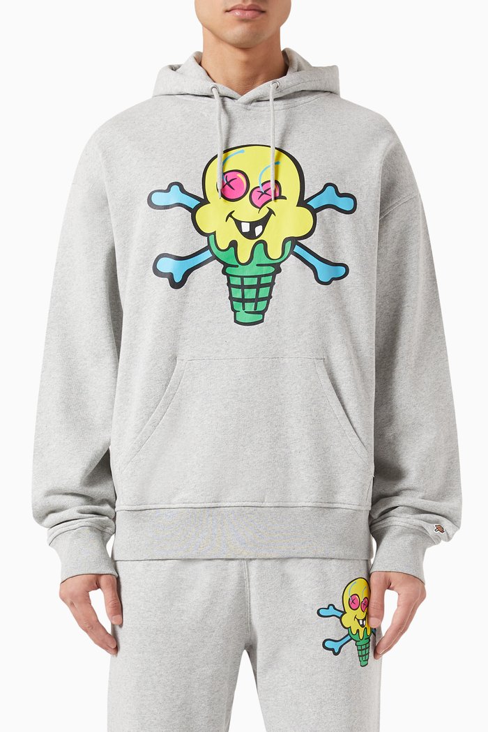 

Logo Popover Hood in Cotton Loopback, Grey