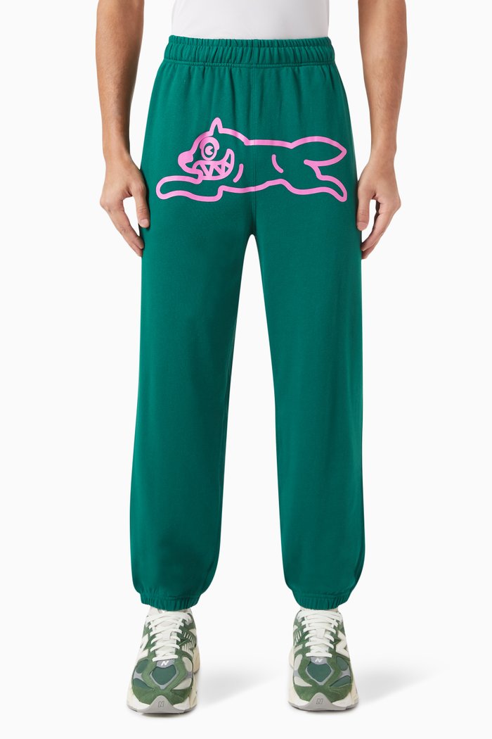 Running Dog Sweatpants in Cotton Loopback, Green