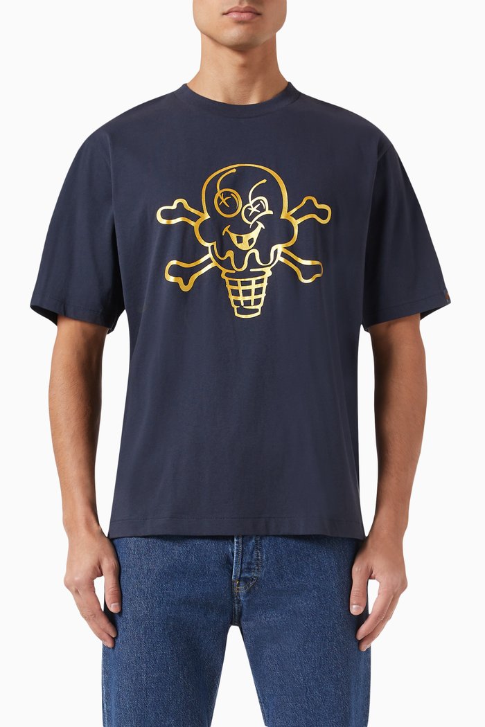 

Cones & Bones Logo T-shirt in Cotton, Blue