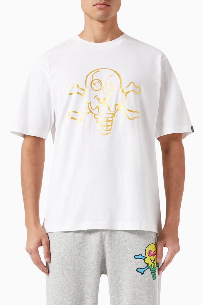 

Cones & Bones Logo T-shirt in Cotton, White