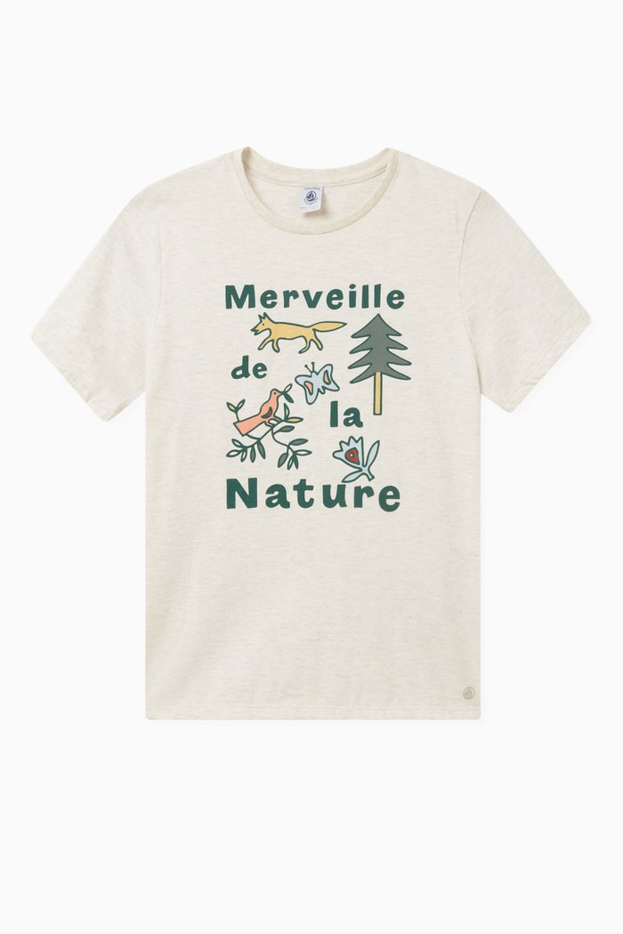 

Graphic Print T-shirt in Cotton, Neutral