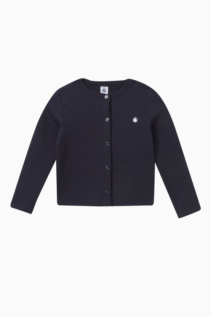 

Logo Cardigan in Cotton Blend Jersey, Blue