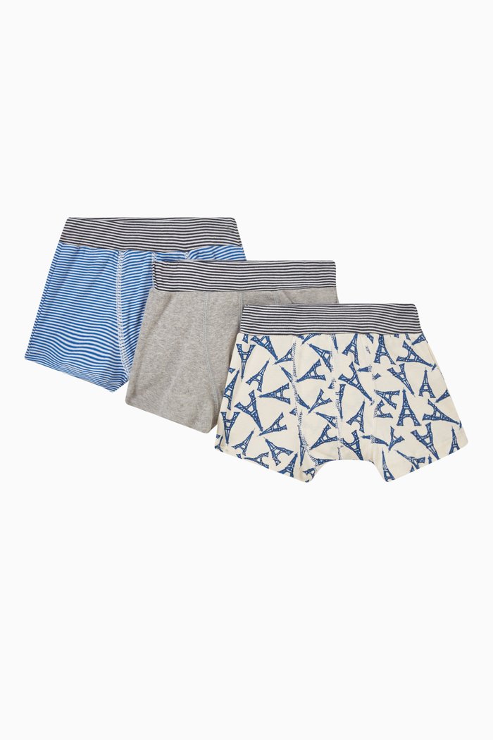 

Paris Motif Boxer Shorts in Cotton, Set of 3, Multicolour