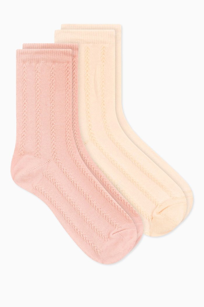 

Decorative Socks in Cotton Blend Jersey, Set of 2, Multicolour