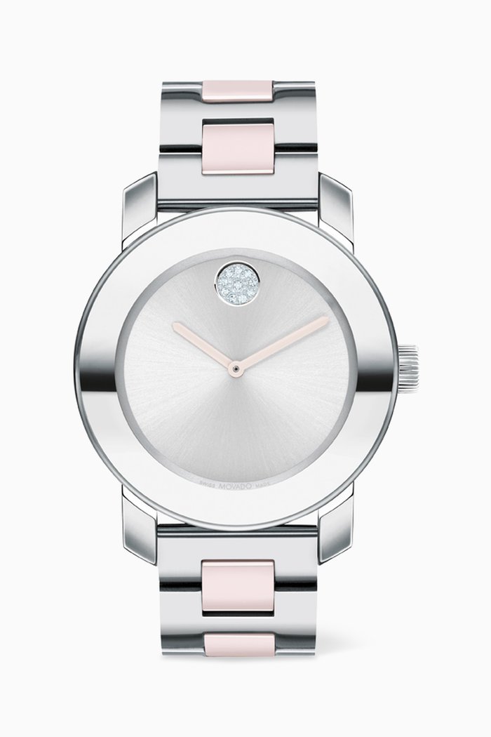 

Bold Ceramic Quartz Watch, 34mm, Silver