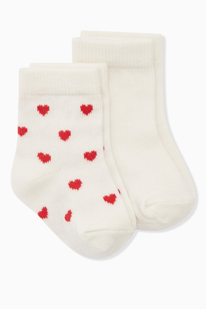 

Socks in Cotton Blend Jersey, Set of 2, Multicolour