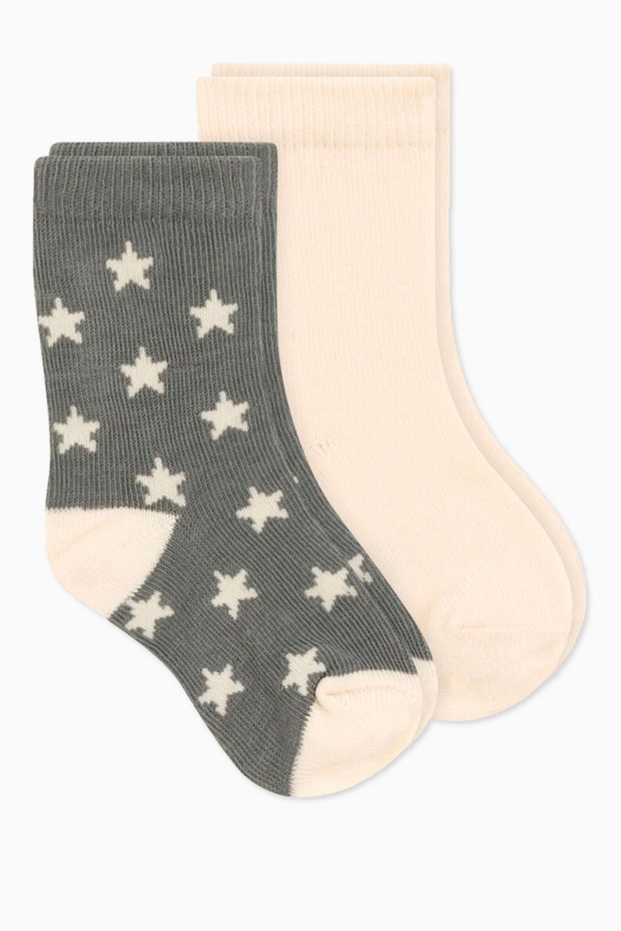 

Socks in Cotton Blend Jersey, Set of 2, Multicolour