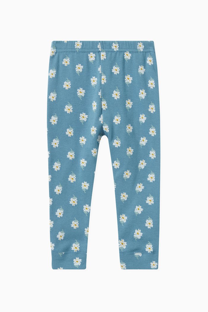 

Floral Print Leggings in Cotton, Yellow