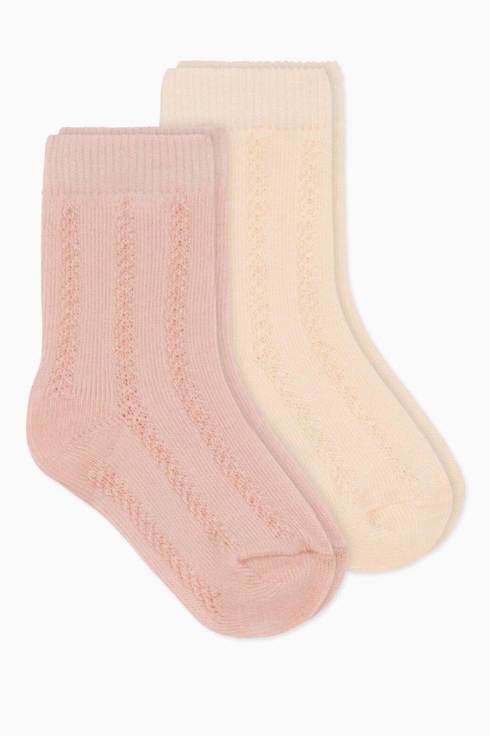 

Socks in Cotton Blend Jersey, Set of 2, Multicolour