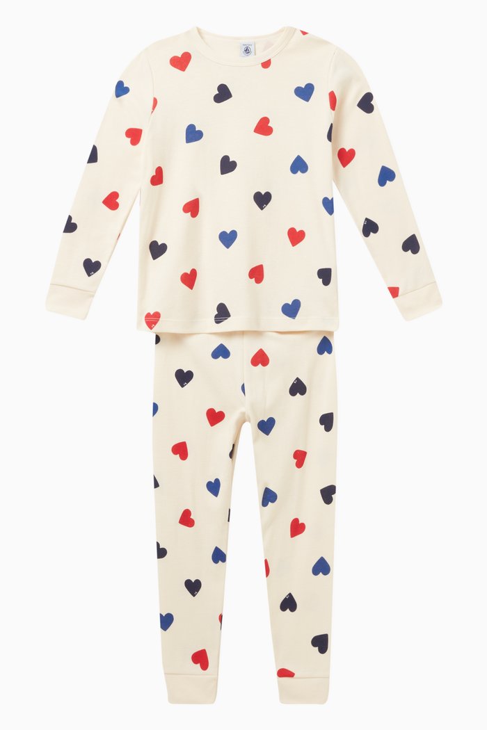 

Heart-Print Pyjamas in Cotton, Multicolour