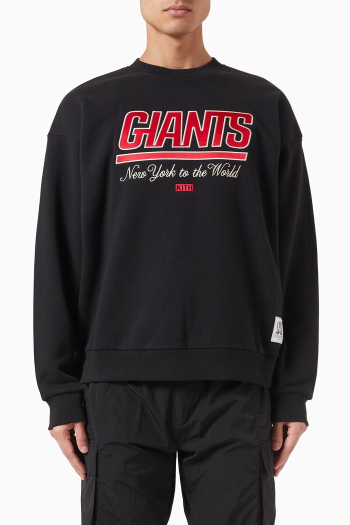 

x Giants Nelson Crewneck Sweatshirt in Cotton-fleece, Black