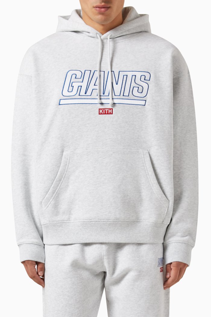 

x NFL Giants Laurel Embroidered Hoodie in Cotton, Grey