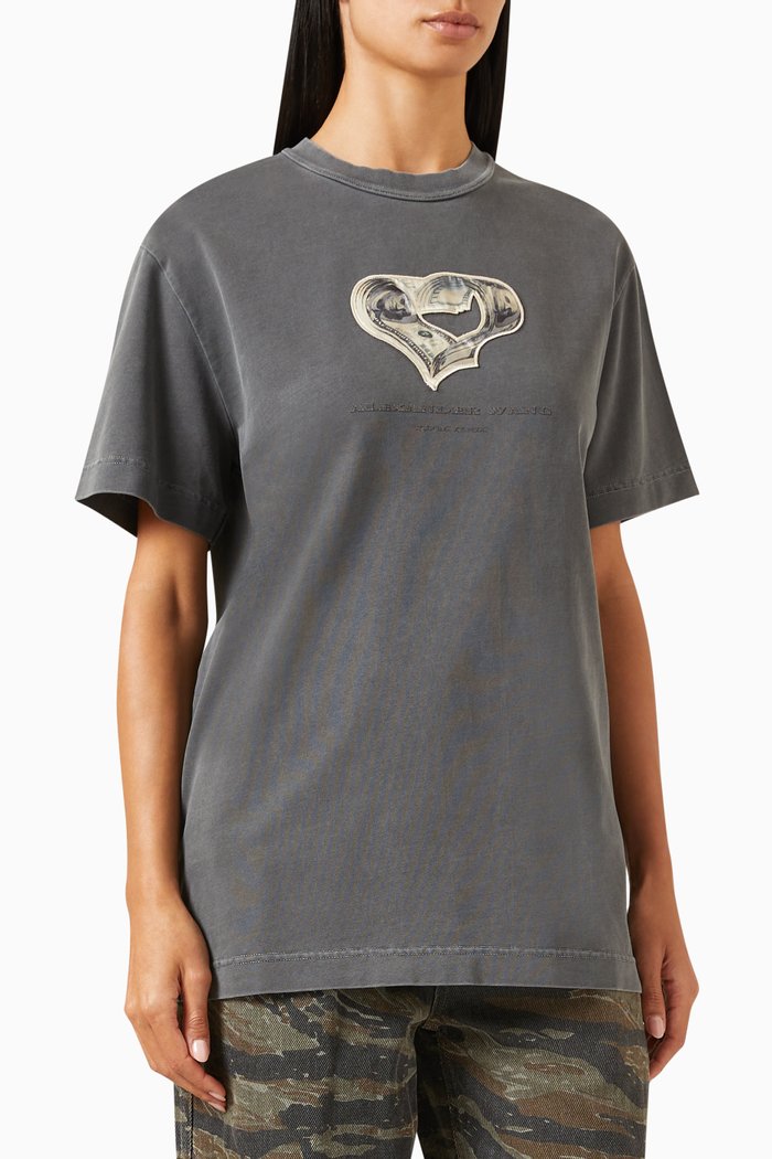 

Money Heart T-shirt in Compact-jersey, Black